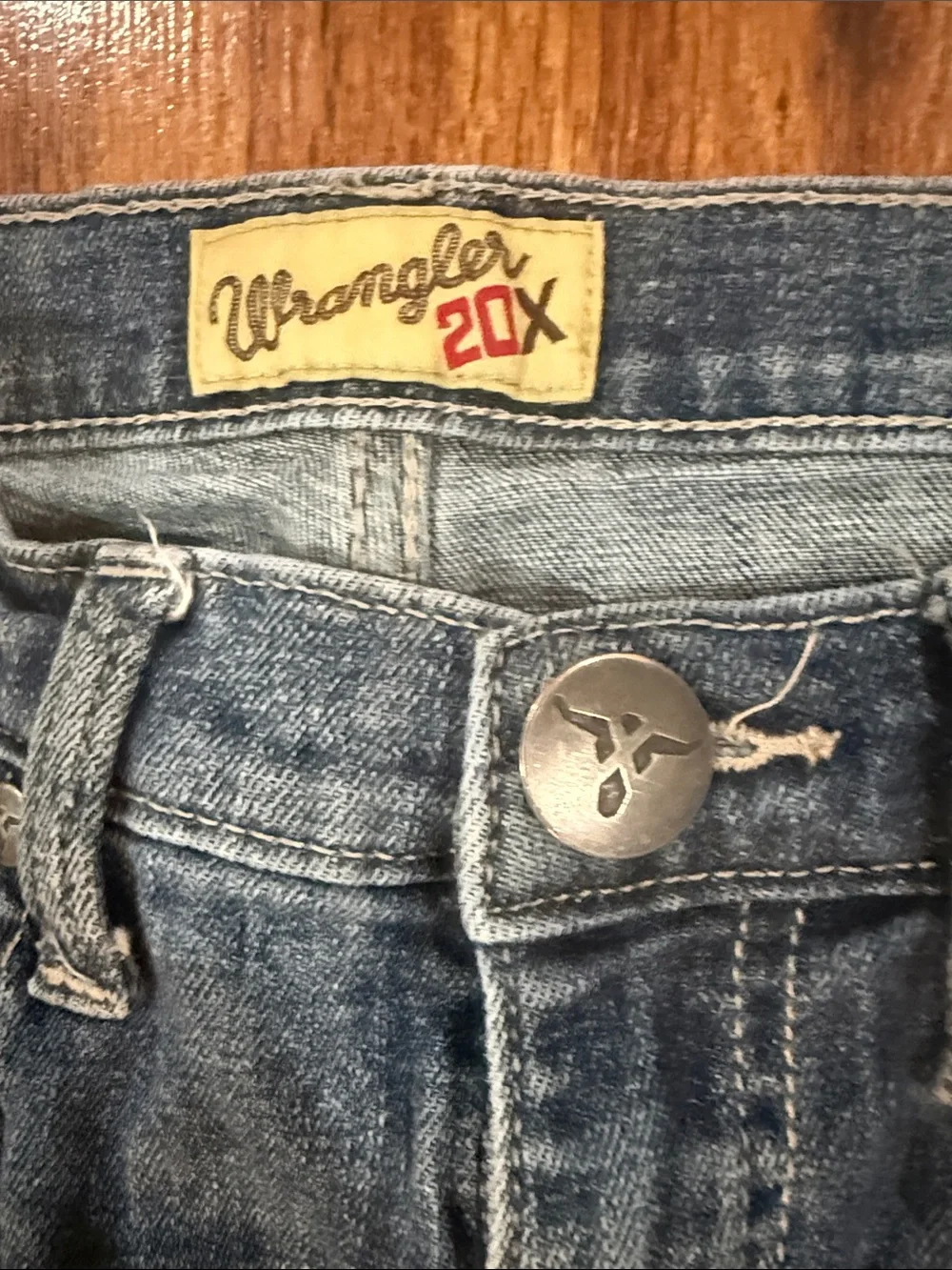Wrangler Men’s Dark Blue Bootcut Denim Jeans